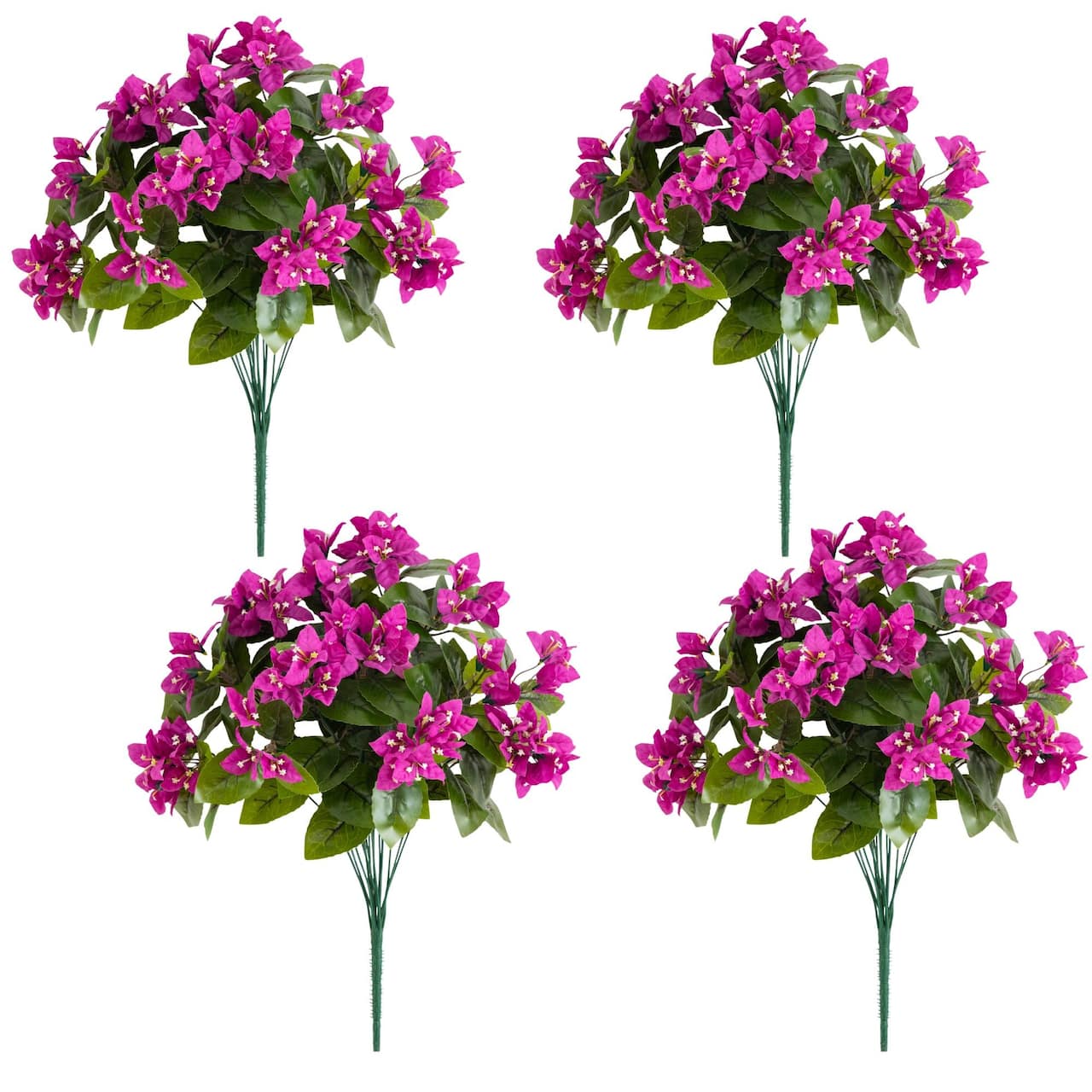 19" UV Resistant Artificial Bougainvillea Bushes, 4ct.